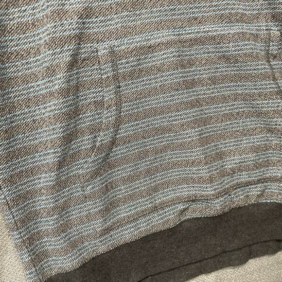 Oneill Hoodie Henley Mens Size Large Blue Striped Pullover Comfy Surf Staple - Picture 3 of 6